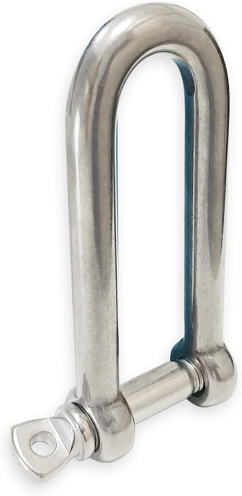 JADEVER simPLEISURE Stainless Steel Long D Shackle โ 12mm (1/2") Anchor Shackle, Screw Pin Shackle, Heavy-Duty Tow, Hanging and Coupling Hardware JADEVER simPLEISURE Stainless Steel Long D Shackle โ 12mm (1/2") Anchor Shackle, Screw Pin Shackle, Heavy-Duty Tow, Hanging and Coupling Hardware