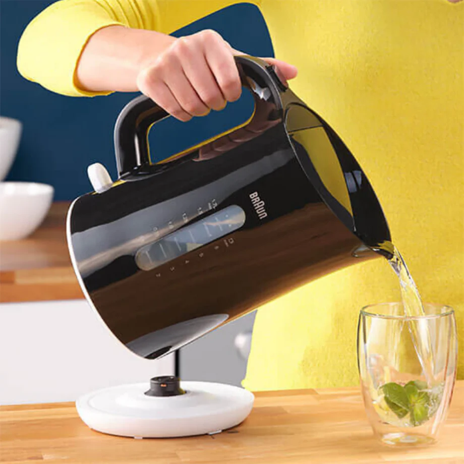 Braun Breakfast1 Collection Electric Kettle WK1100BK – 1.7L Capacity, 2200W Fast-Boil, 360° Rotating Base, Removable Limescale Filter, BPA-Free, Sleek Black Design