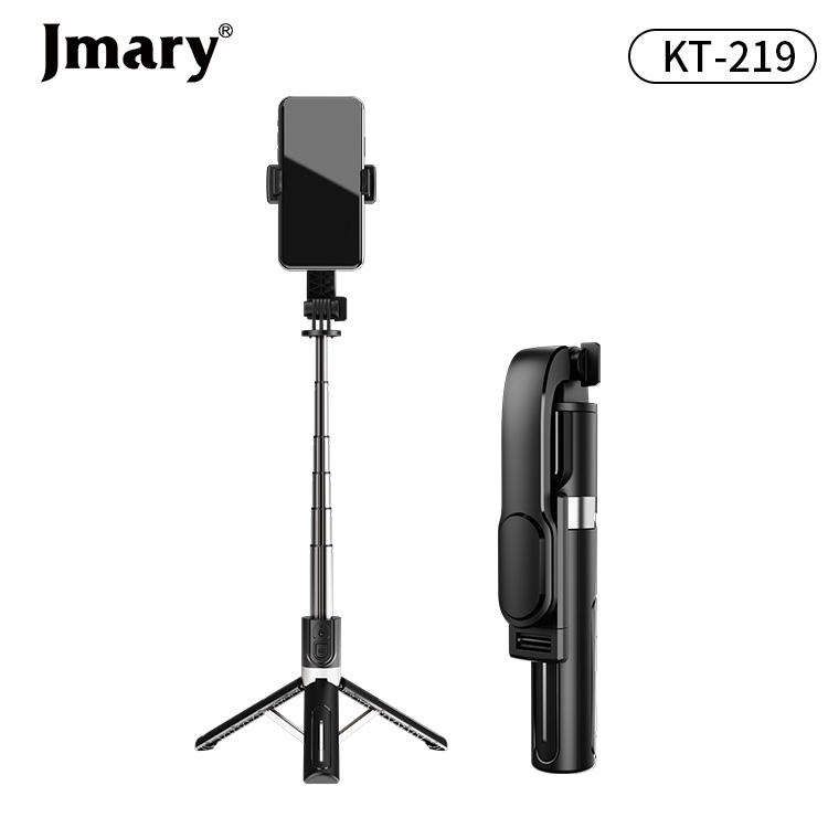 Jmary KT-219 Mini Tripod & Mobile Selfie Stick with Wireless Remote Shutter – Portable Aluminium Alloy + ABS 2-in-1 Tripod Stand for Smartphones, Extendable up to 90cm Jmary KT-219 Mini Tripod & Mobile Selfie Stick with Wireless Remote Shutter – Portable Aluminium Alloy + ABS 2-in-1 Tripod Stand for Smartphones, Extendable up to 90cm