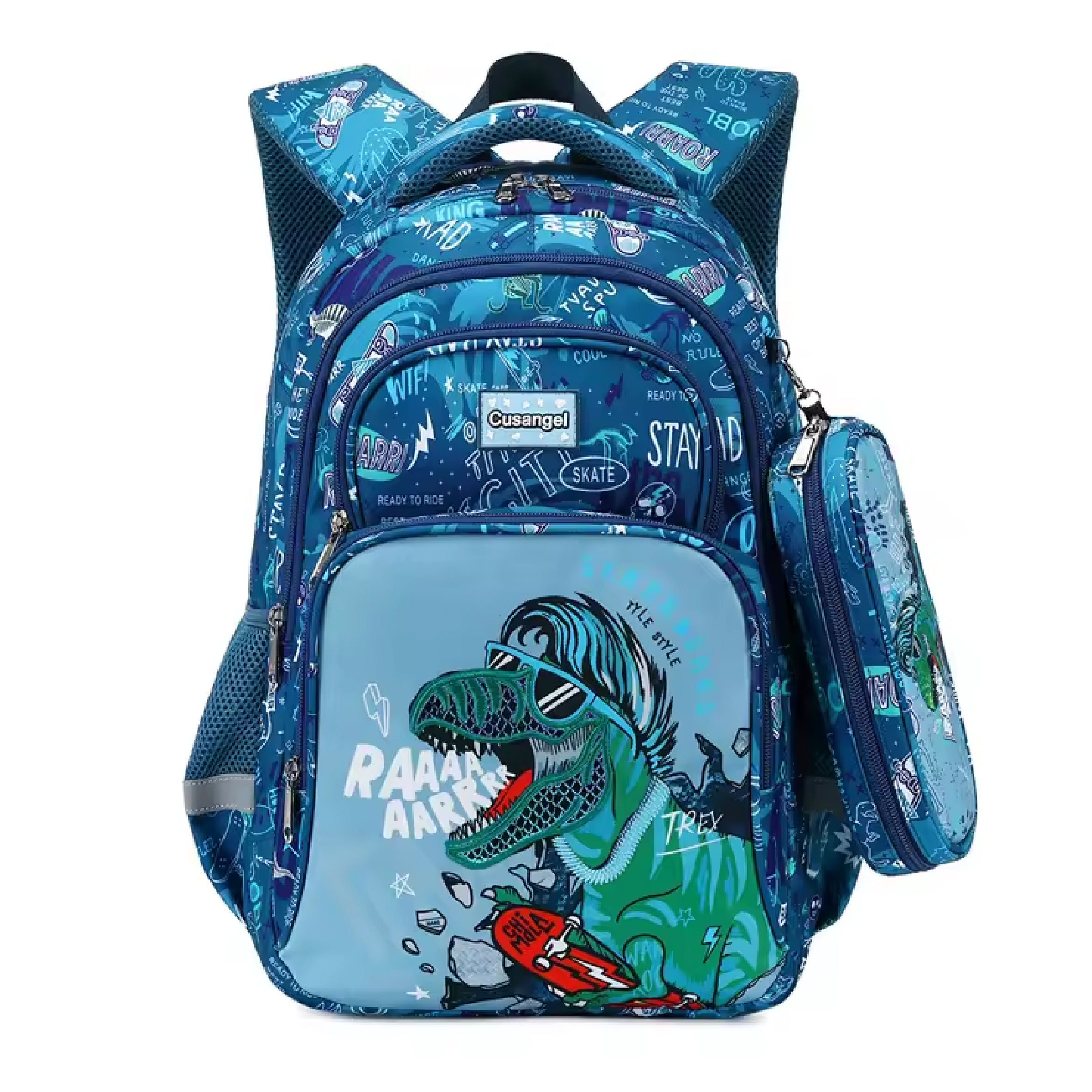 YIWU H Assorted 2 Models Kids’ School Backpack Set with Matching Pencil Case – Stylish, Durable, and Spacious 18-Inch School Bags