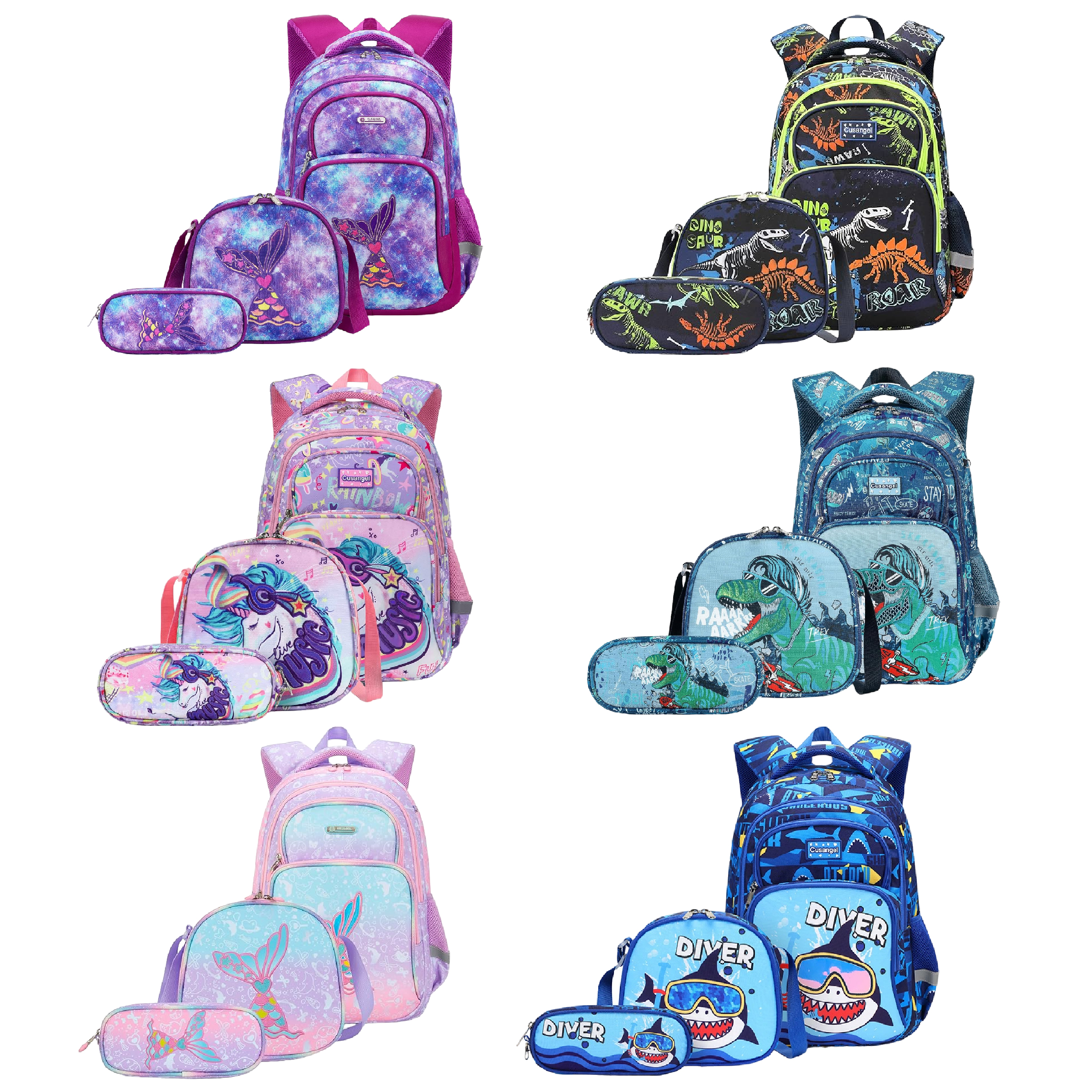 3-IN-1 School Backpack Set