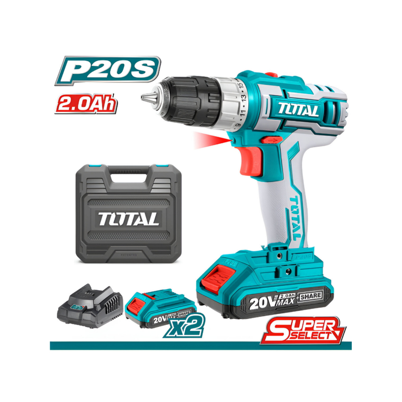 Total Cordless Drill Li - ion 20V / 2Ah / 45Nm Total Cordless Drill Li - ion 20V / 2Ah / 45Nm