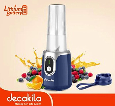 Decakila Cordless Stand Blender 500ml , 120W , 4 bladed stainless steel blade , with 1 Cup Lid (KMJB022L)