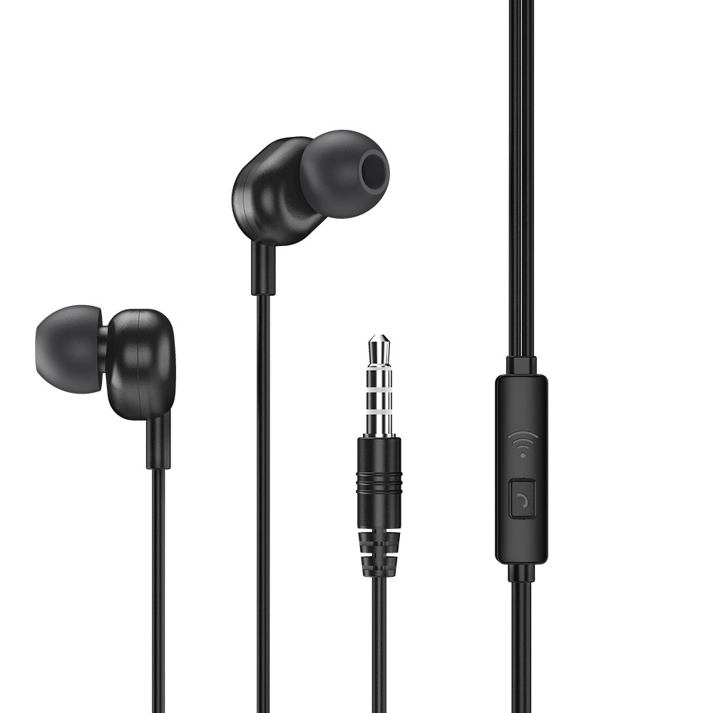 Remax Wired Earphone RW-105 (Black) – High-Quality In-Ear Headphones with Wired Connectivity, Ergonomic Design, and Clear Stereo Sound for Everyday Use