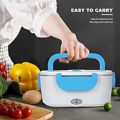 YS-03 Car lunch box (Blue) 12V Food-grade PP plastic and stainless steel
