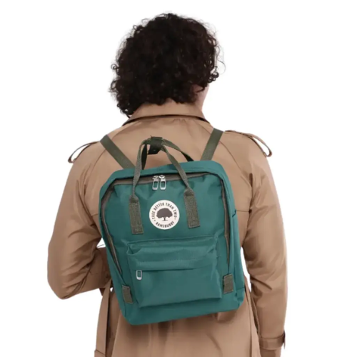 Ramsburry 14-Inch Unisex School Backpack Bag | Compact 2.5L Vinyl School Bag with Front Zipper Pocket, Dual Carry Handles & Lightweight Design