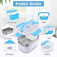 YS-03 Car lunch box (Blue) 12V Food-grade PP plastic and stainless steel YS-03 Car lunch box (Blue) 12V Food-grade PP plastic and stainless steel