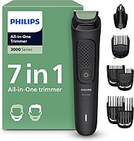 Philips Multigroom 3000 Series MG3930/15 – 7-in-1 All-in-One Trimmer for Men, Beard, Face, Head, Nose & Ear Grooming, Self-Sharpening Blades, 10 Length Settings, 60 min Runtime (Black)