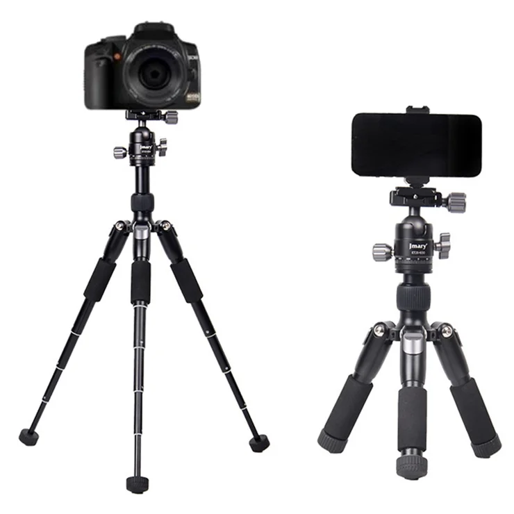 Jmary KT-25+H30 Portable Desktop Aluminium Tripod – Compact & Lightweight Mini Tripod Stand with Adjustable Height, Professional Ball Head, Foldable Design for DSLR Cameras