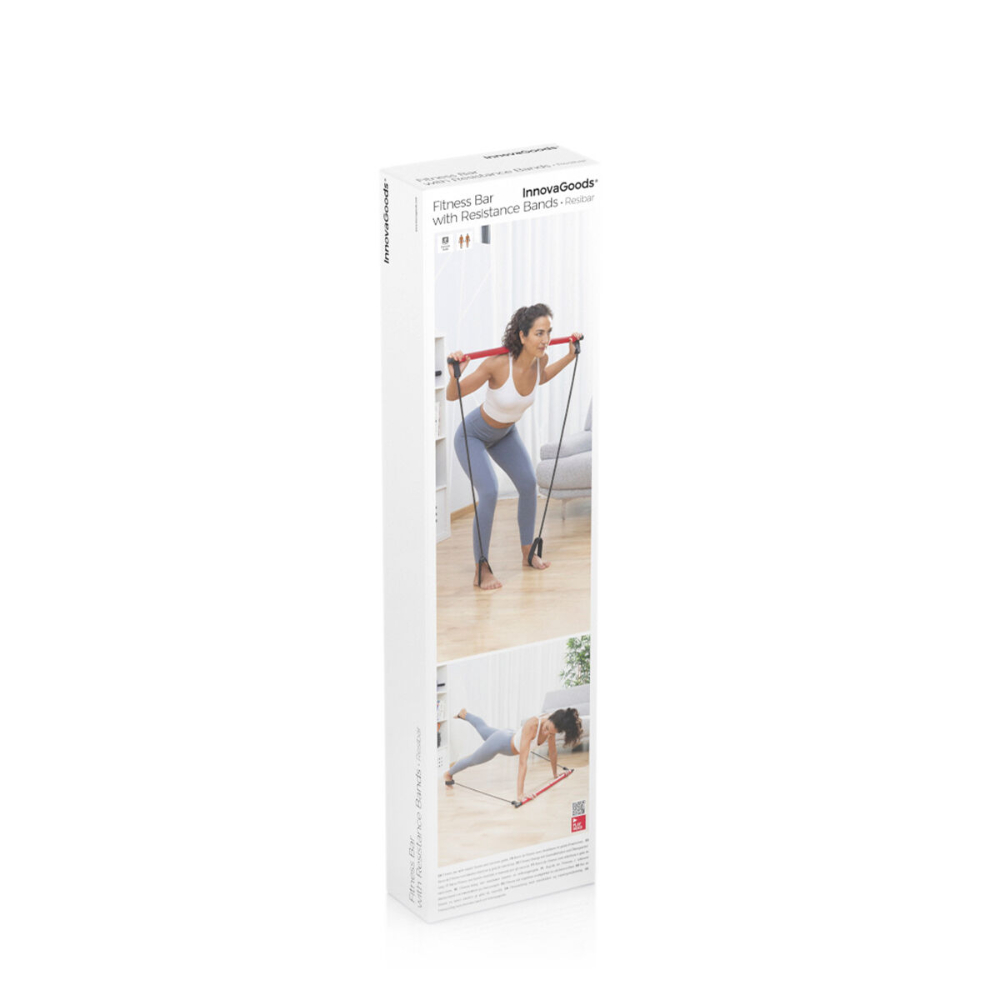 InnovaGoods Fitness Bar With Resistance Bands And Exercise Guide Resibar, V0103467 InnovaGoods Fitness Bar With Resistance Bands And Exercise Guide Resibar, V0103467