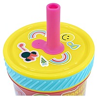 Disney-Stor Drop Safe Silicone Straw PP Tumbler 370ml Minnie Mouse Flower Power, 74487 Disney-Stor Drop Safe Silicone Straw PP Tumbler 370ml Minnie Mouse Flower Power, 74487