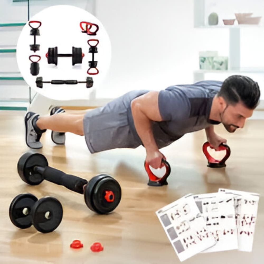 InnovaGoods 6-In-1 Set Of Adjustable Weights With Exercise Guide Sixfit, V0103361 InnovaGoods 6-In-1 Set Of Adjustable Weights With Exercise Guide Sixfit, V0103361