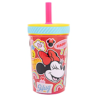 Disney-Stor Drop Safe Silicone Straw PP Tumbler 370ml Minnie Mouse Flower Power, 74487 Disney-Stor Drop Safe Silicone Straw PP Tumbler 370ml Minnie Mouse Flower Power, 74487