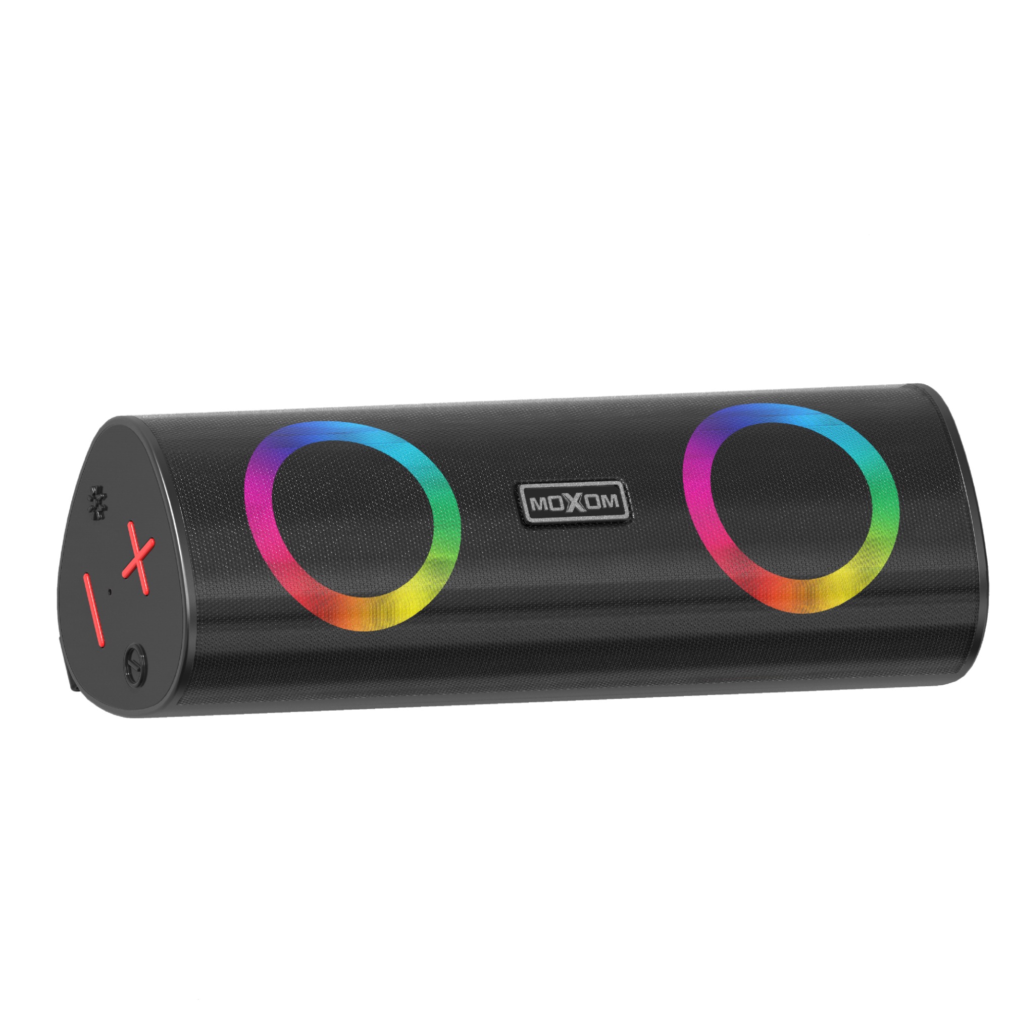 MOXOM Pillar MX-SK68 Portable Wireless Bluetooth Speaker – Dual 52mm Drivers, 10W Output, USB/TF/AUX Support, 1200mAh Battery, V5.2 Bluetooth, Deep Bass, Compact Design