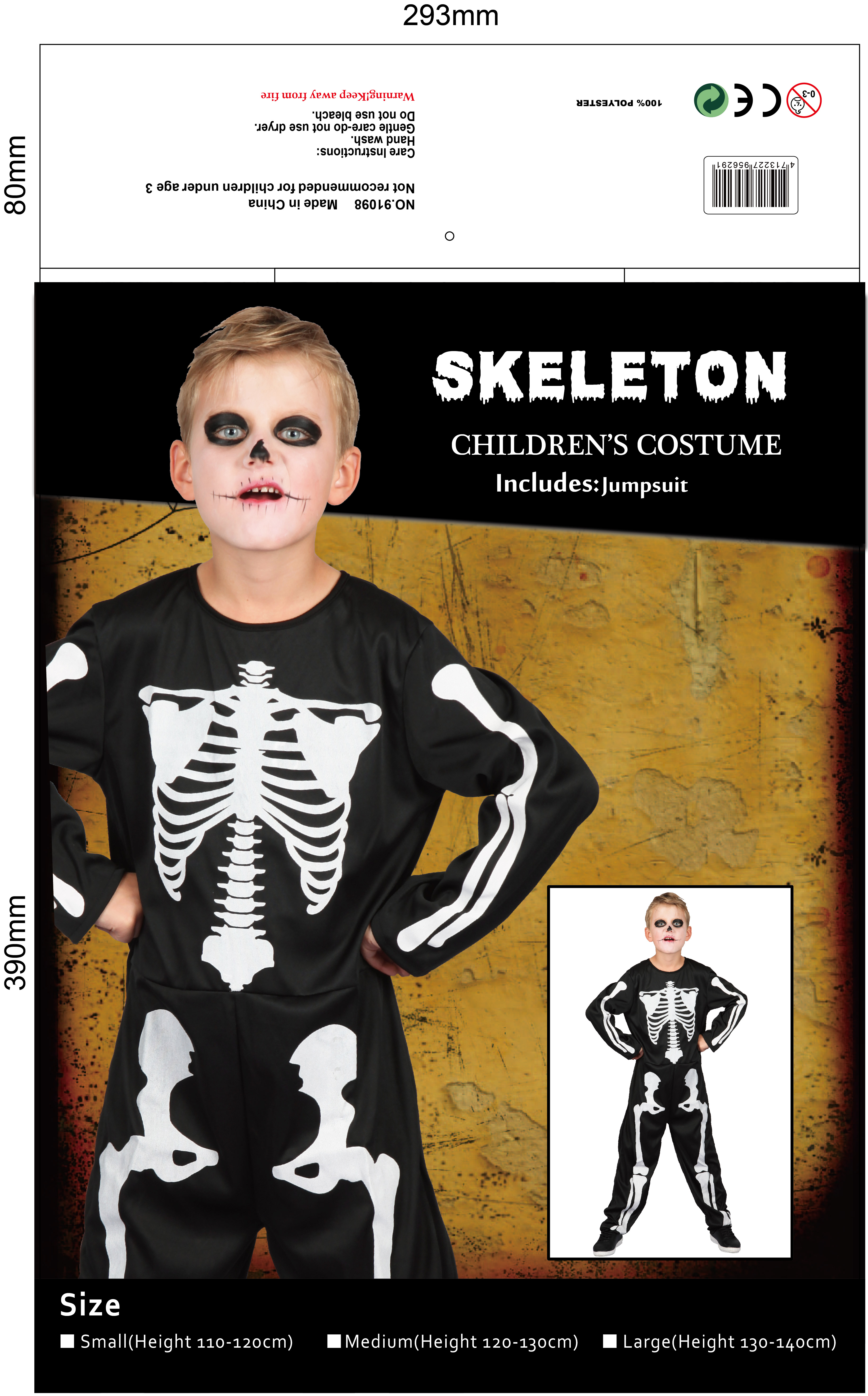 LUCIDA Skeleton Costume for Kids – Spooky Halloween Outfit
