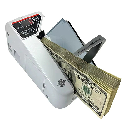 V30 Portable Laser Mini Bill Counter – 4W LED Display Money Counting Machine, 600 Bills/Minute, Compact & Efficient Cash Counter for Home, Office, and Business Use