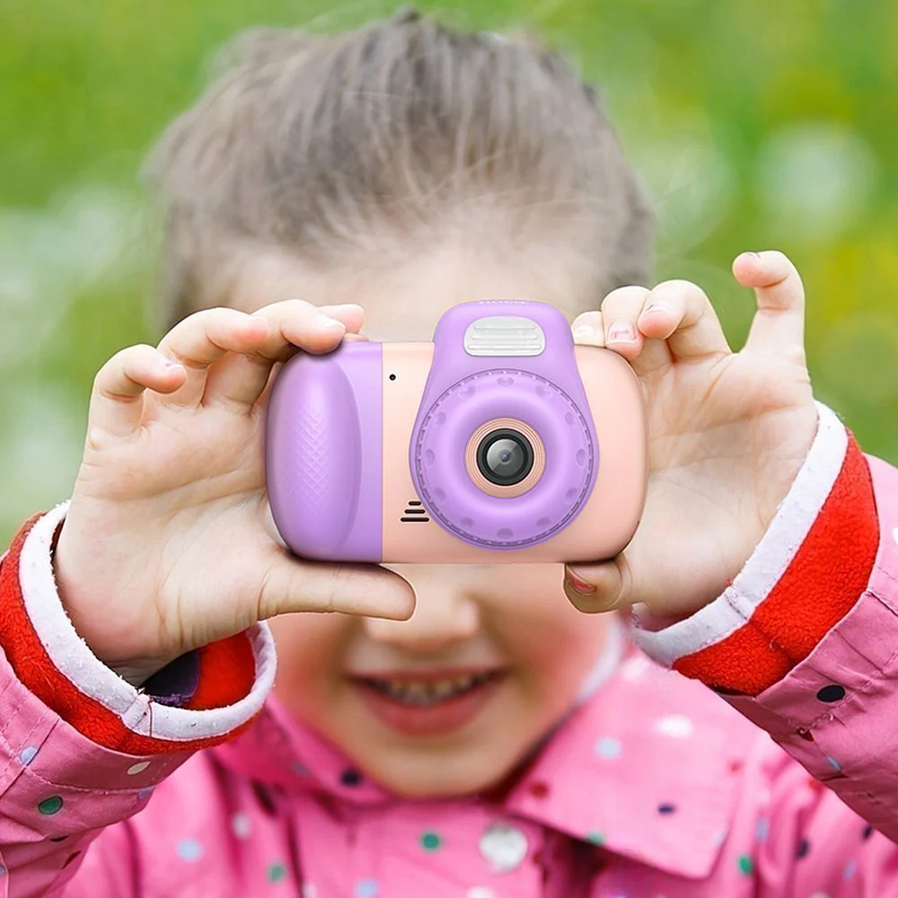 Hoco DV201 Kids Camera – Full HD 1080p Video & 32MP Photo, 600mAh Rechargeable Battery, Lightweight Mini Digital Camera with 2-Inch Display, 32GB Memory Card Support