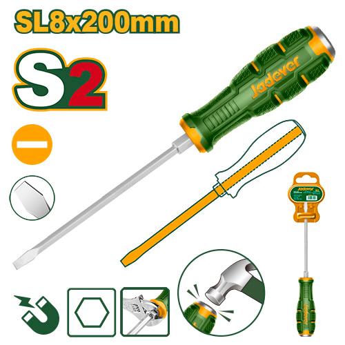 Jadever JDQJ1288 Slotted Go-Through Screwdriver SL8 – Magnetic Tip – S2 Steel Blade Jadever JDQJ1288 Slotted Go-Through Screwdriver SL8 – Magnetic Tip – S2 Steel Blade