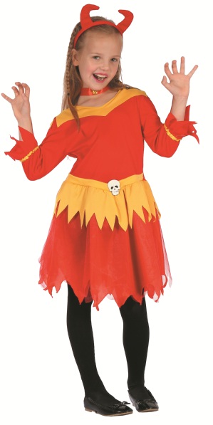 LUCIDA Orange Devil Costume for Kids – Spooky & Playful Halloween Outfit