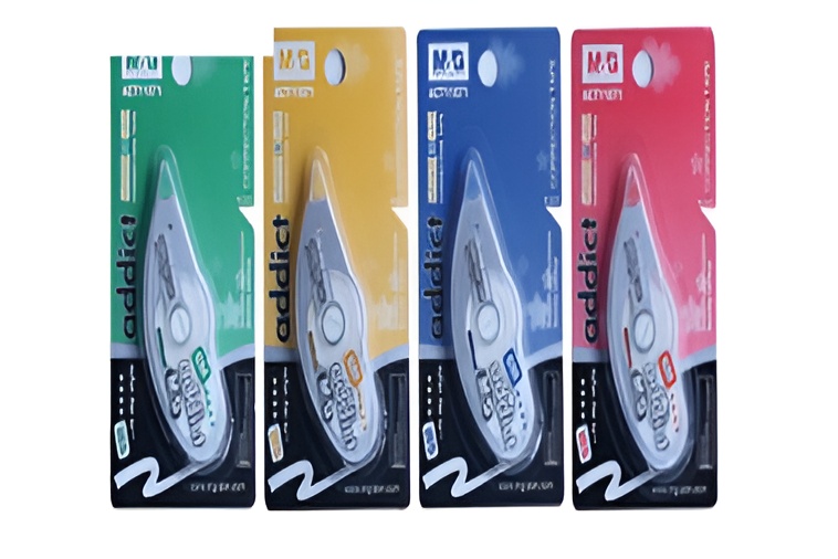 Set of 3 Correction Tapes – Portable and Easy-to-Use White Tape Dispenser, Smooth and Precise Application