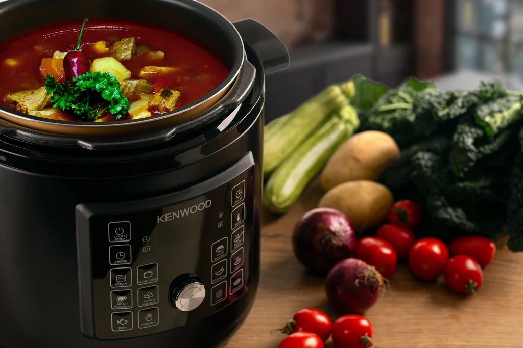 KENWOOD Electric Pressure Cooker PCM95.000BK – 8L Smart Steam Pot, 16-in-1 Multifunctional Programmable Multicooker