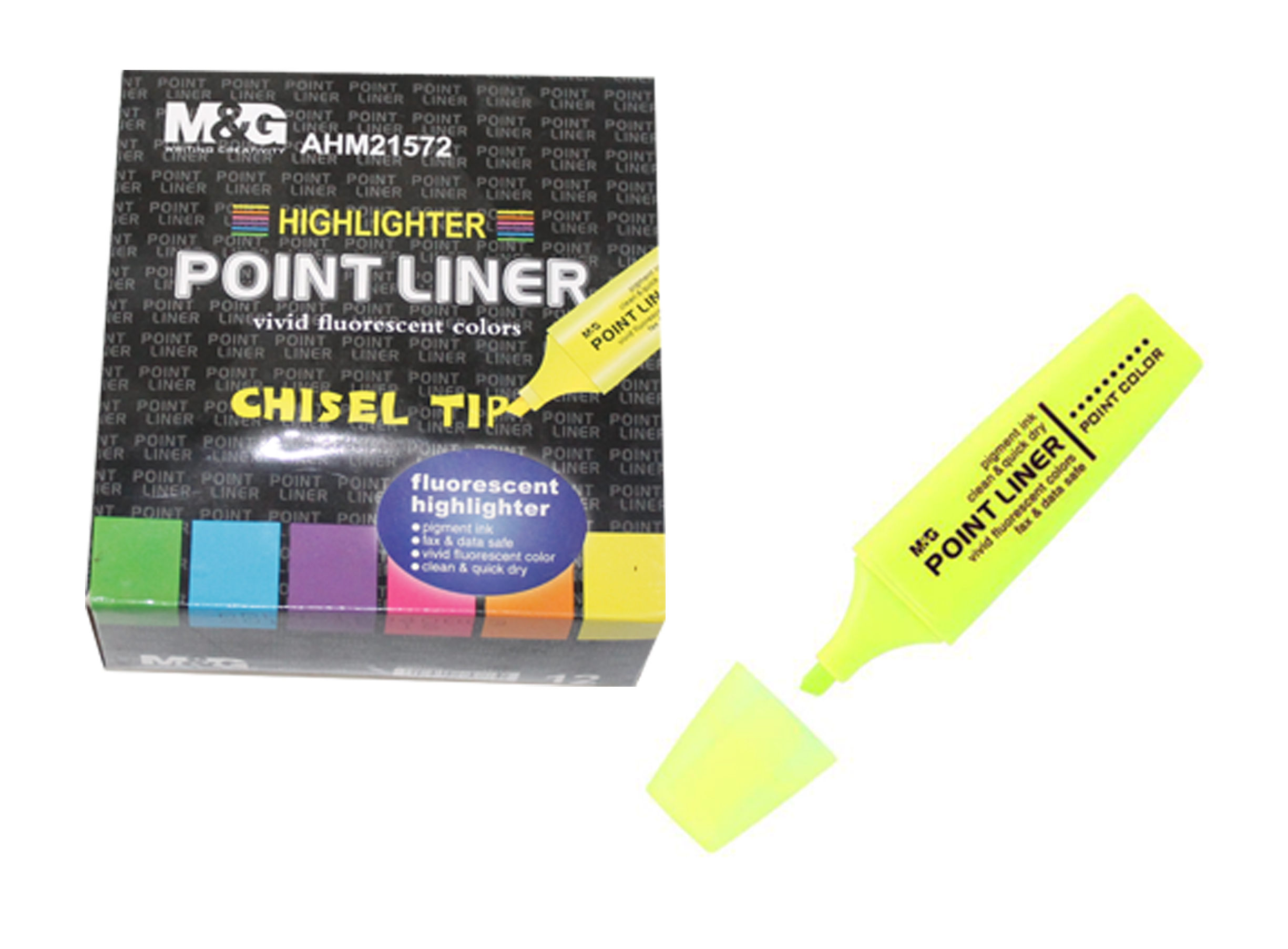 Set of 6 Feutres Markers – Vibrant, Smooth-Flowing, Quick-Drying Ink in 6 Colors for School, Office, Art and Drawing