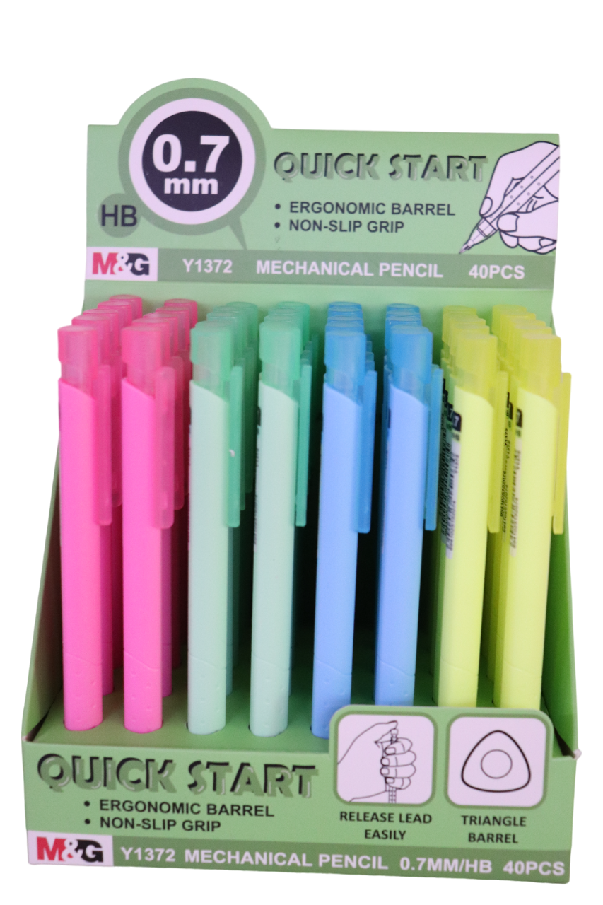 Set of 3 Mechanical Pencils – 0.7mm Medium Point Lead, Smooth and Refillable Writing Pencils with Comfortable Non-Slip Grip, Durable Break-Resistant Mechanism