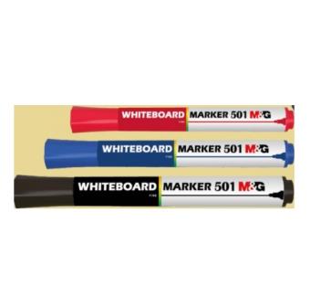 Set of 3 Whiteboard Markers – Black, Blue, and Red Colors – Smooth Writing, Low-Odor, Quick-Drying, and Easy-Erase Ink – Ideal for School, Office and Meetings