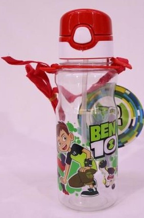 BEN 10 500ML Water Bottle – Durable, BPA-Free Reusable Plastic Bottle with Leak-Proof Cap and Vibrant Ben 10 Character Graphics