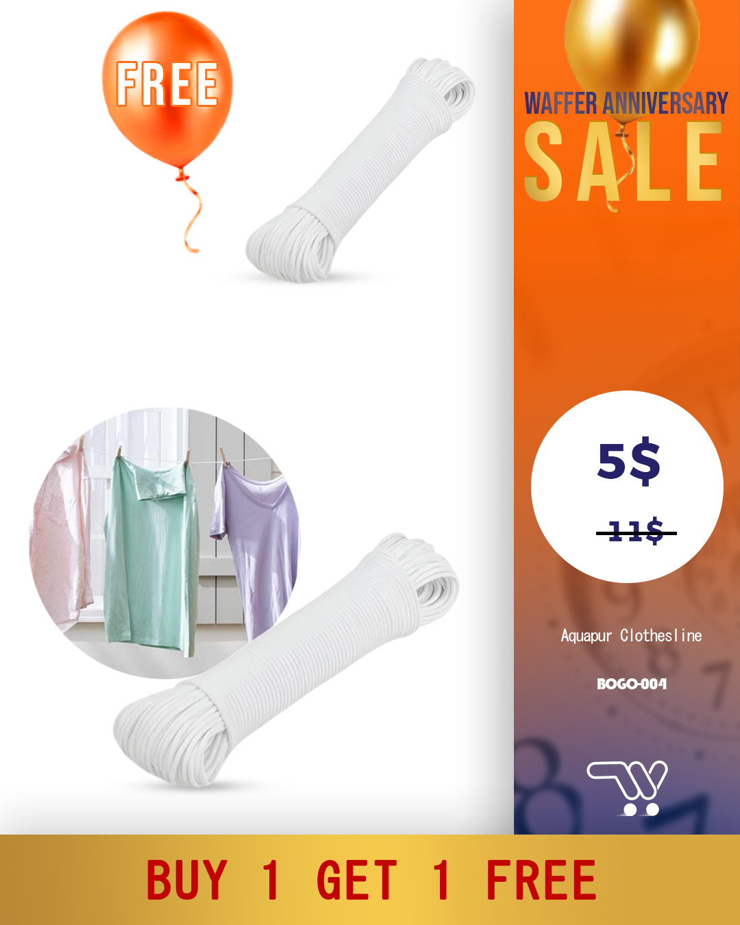 Buy One Get One Aquapur Clothesline