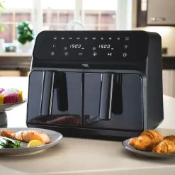 Chrome Dual Zone Air Fryer 8L 1700W – CHR-AF801D Digital Oil-Free Cooker