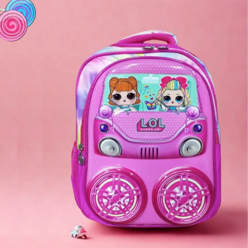 Children’s Large 14-Inch Backpack with 2 Zippers – Lightweight and Durable Polyester School Bag for Kids