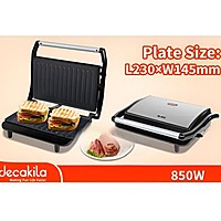 Decakila Contact Grill 850W, L230xW145mm Plate size and 220-240V (KEEC049M) Decakila Contact Grill 850W, L230xW145mm Plate size and 220-240V (KEEC049M)