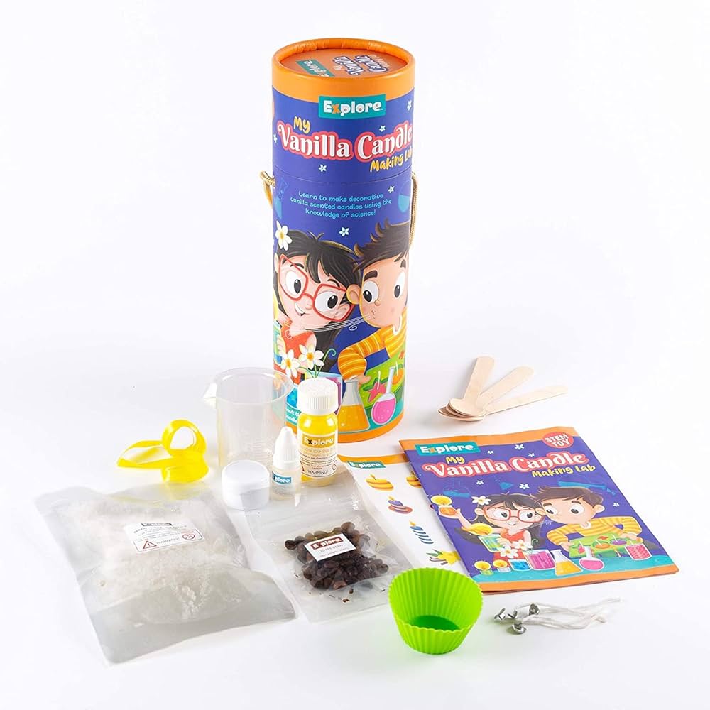 My Vanilla Candle Making Lab I 6PC: Create Your Own Scented Candles with Warm, Cozy Vanilla Fragrance – A Fun and Educational DIY Craft Kit for Kids and Families! My Vanilla Candle Making Lab I 6PC: Create Your Own Scented Candles with Warm, Cozy Vanilla Fragrance – A Fun and Educational DIY Craft Kit for Kids and Families!