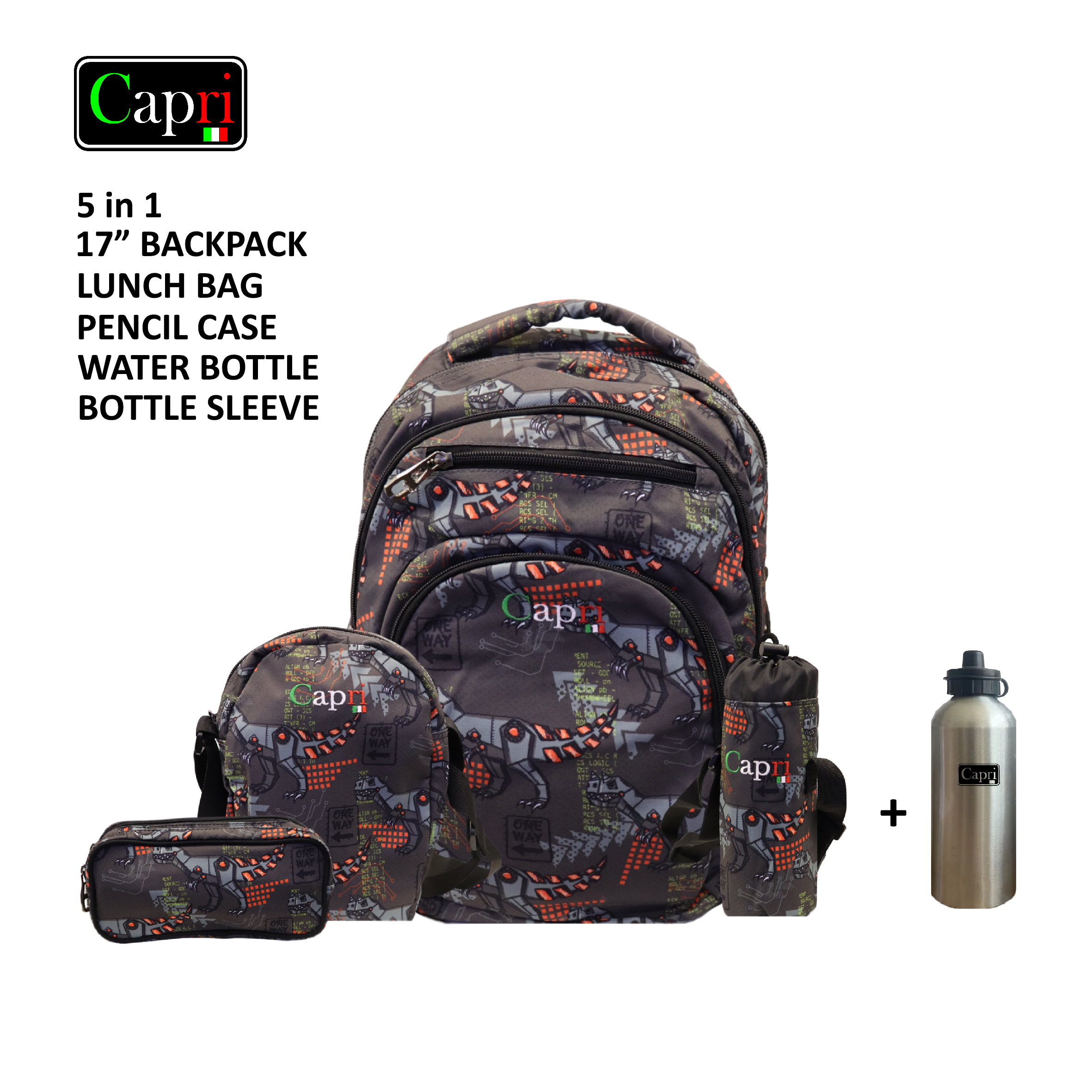 Capri Dinosaur Collection - Combo Set 4-In-1 + Free Aluminum Bottle Capri Dinosaur Collection - Combo Set 4-In-1 + Free Aluminum Bottle