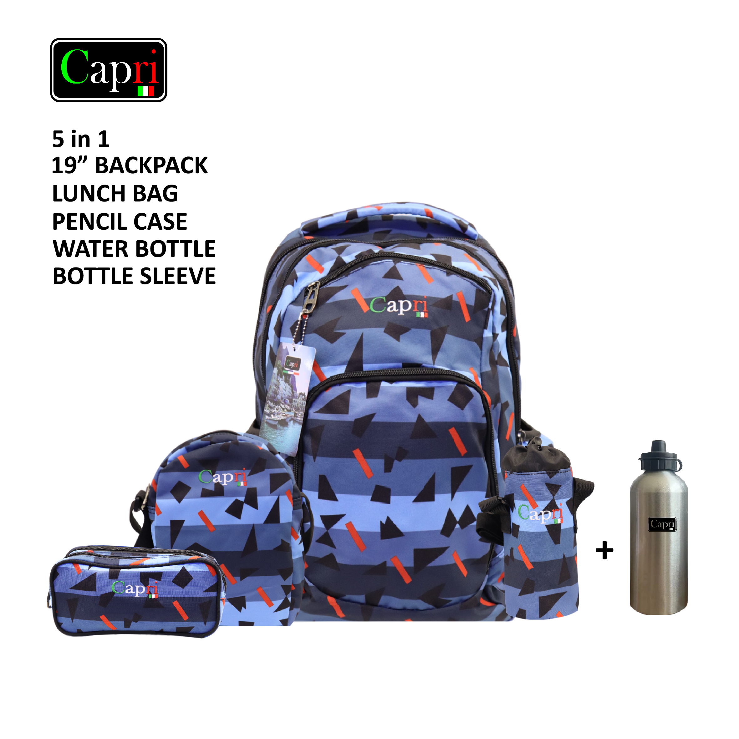 Capri GeoPop Collection - Combo Set 4-In-1 + Free Aluminum Bottle Capri GeoPop Collection - Combo Set 4-In-1 + Free Aluminum Bottle