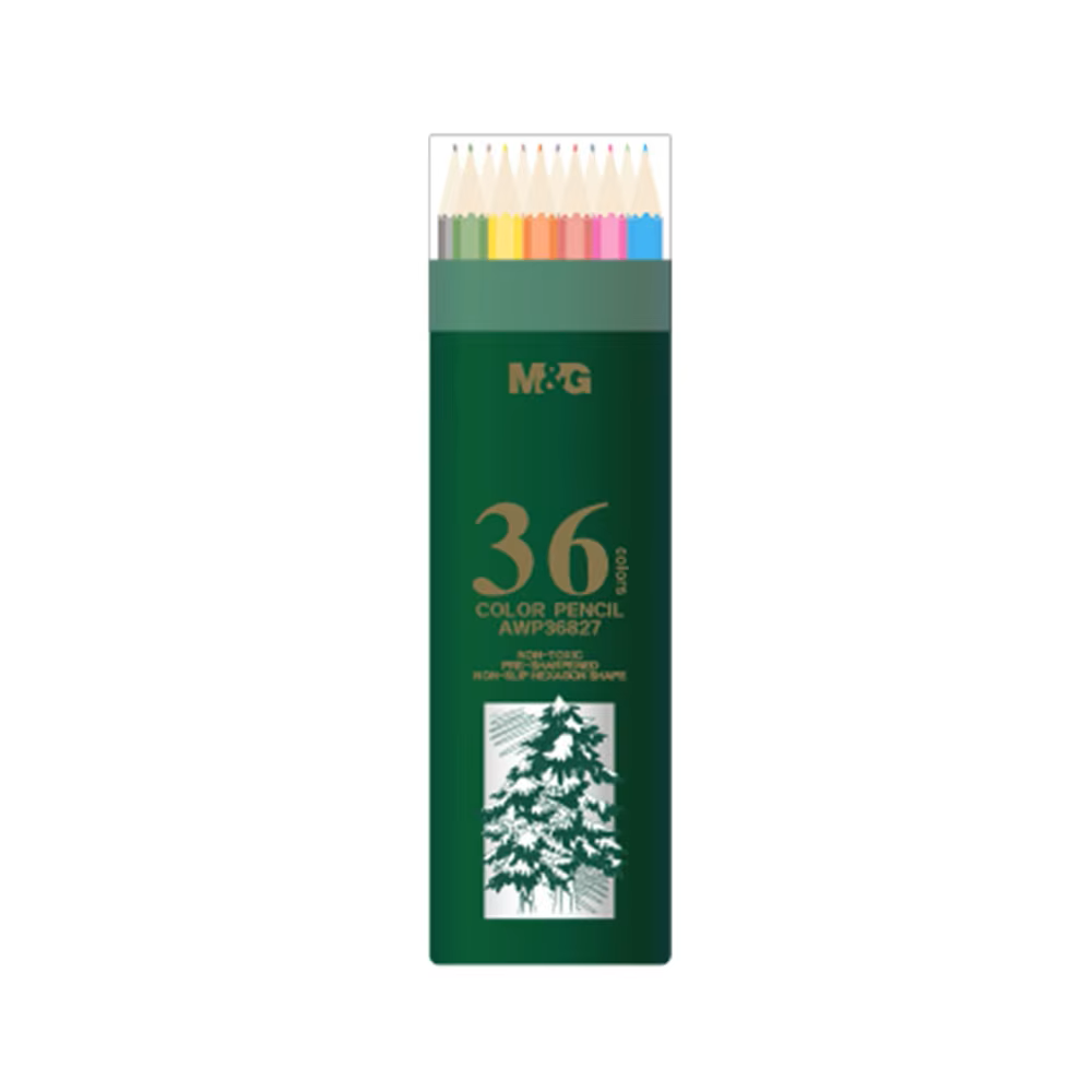 M&G Hexagon Color Pencil Set – 36 Vibrant Oil-Based Colors, Professional Artist-Grade Pencils M&G Hexagon Color Pencil Set – 36 Vibrant Oil-Based Colors, Professional Artist-Grade Pencils