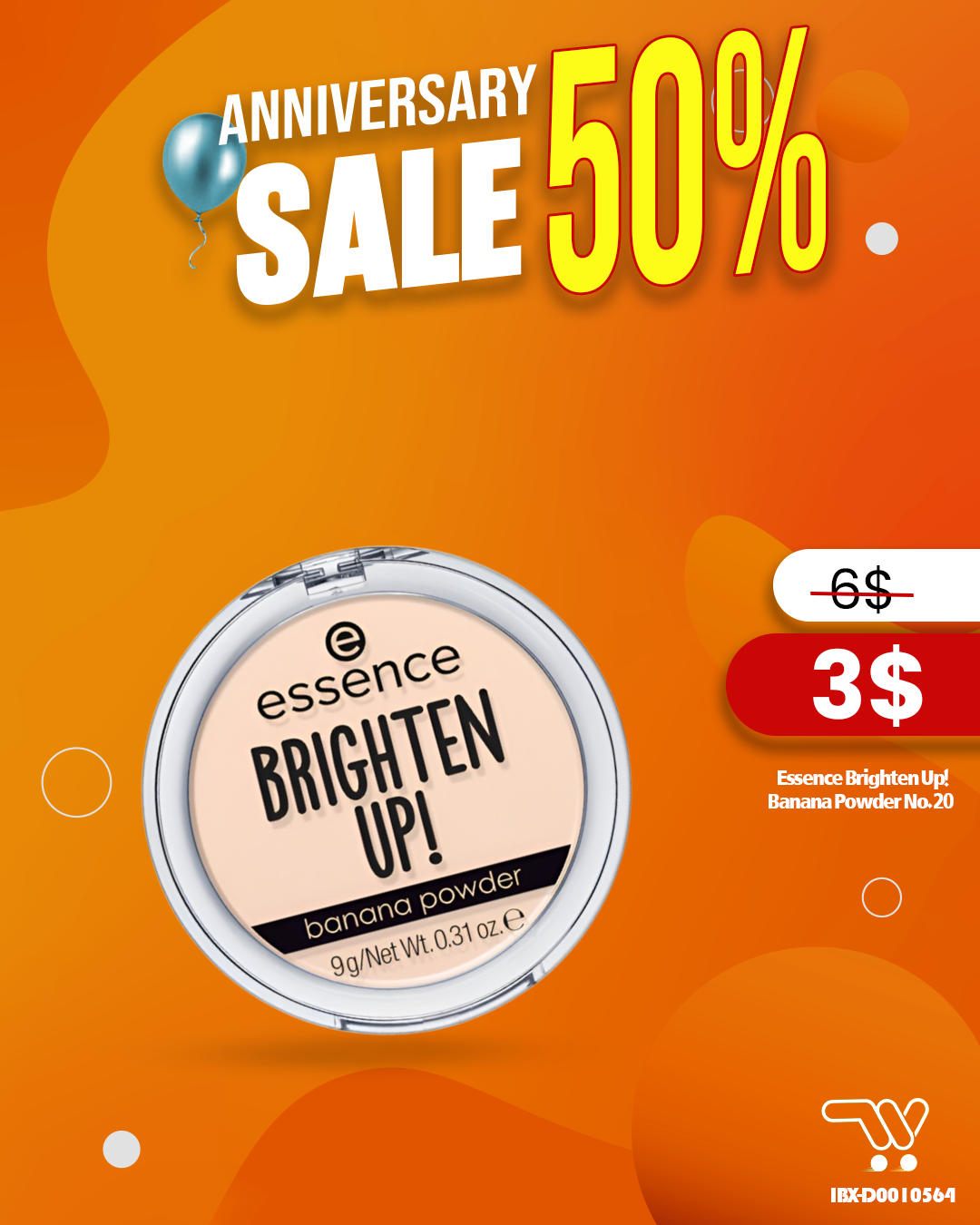 Essence Brighten Up! Banana Powder No. 20 “Bababanana” – 9 g Translucent Mattifying Pressed Yellow Tone Powder