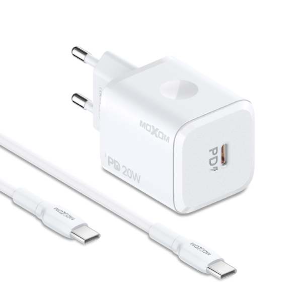 MX‑HC164 20 W Power‑Delivery Fast‑Charging Adapter — Compact USB‑C‑to‑USB‑C Wall Charger for Phones, Tablets & Small Laptops