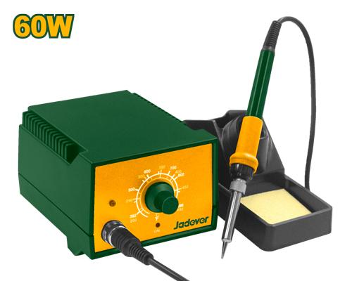 JADEVER JDEL7506 Professional 60W Adjustable-Temperature Soldering Station โ Fast 1โ2 Min Preheat, Ceramic Heating Element, Thermostatic Control JADEVER JDEL7506 Professional 60W Adjustable-Temperature Soldering Station โ Fast 1โ2 Min Preheat, Ceramic Heating Element, Thermostatic Control