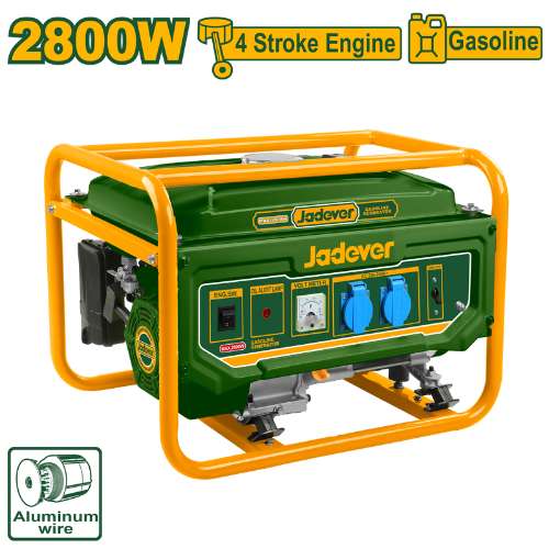 Jadever JDGEAA056D High-Performance Gasoline Generator 2.8kW Max Output – 220-240V, 50Hz, 3000rpm Portable Power Station for Home, Worksite, and Outdoor Use Jadever JDGEAA056D High-Performance Gasoline Generator 2.8kW Max Output – 220-240V, 50Hz, 3000rpm Portable Power Station for Home, Worksite, and Outdoor Use