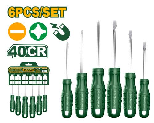 Jadever JDSS2206 Professional 6-Piece Screwdriver Set – Premium 40Cr Alloy Steel, Round Shank Construction Jadever JDSS2206 Professional 6-Piece Screwdriver Set – Premium 40Cr Alloy Steel, Round Shank Construction