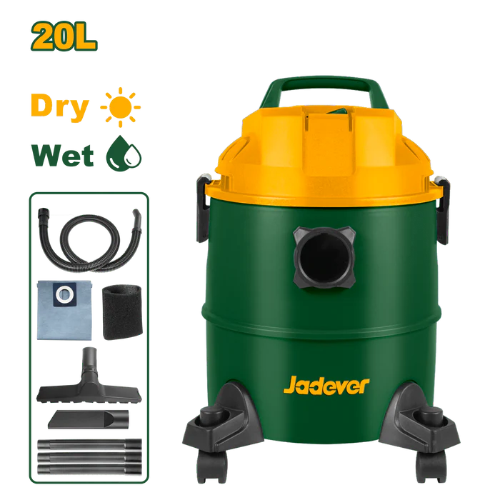 JADEVER 20L Industrial Vacuum Cleaner – 1200W High-Power Suction, Durable Wet & Dry Cleaning, Large-Capacity Dust Tank for Construction Sites JADEVER 20L Industrial Vacuum Cleaner – 1200W High-Power Suction, Durable Wet & Dry Cleaning, Large-Capacity Dust Tank for Construction Sites