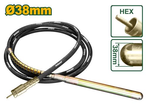 JADEVER JDVRP2A38 – 38 mm × 465 mm Hex-Coupling Vibrator Poker Rod for Concrete Compaction with 200 Hz Frequency & 1.2 mm Amplitude JADEVER JDVRP2A38 – 38 mm × 465 mm Hex-Coupling Vibrator Poker Rod for Concrete Compaction with 200 Hz Frequency & 1.2 mm Amplitude