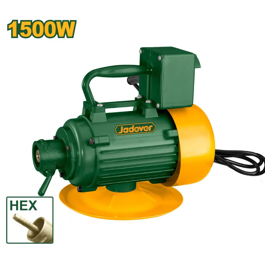 JADEVER JDECV2A15 โ Powerful 1500W (2HP) Electric Concrete Vibrator with HEX Type Coupling, 220โ240V~50Hz Single-Phase Motor for Efficient Concrete Compaction JADEVER JDECV2A15 โ Powerful 1500W (2HP) Electric Concrete Vibrator with HEX Type Coupling, 220โ240V~50Hz Single-Phase Motor for Efficient Concrete Compaction