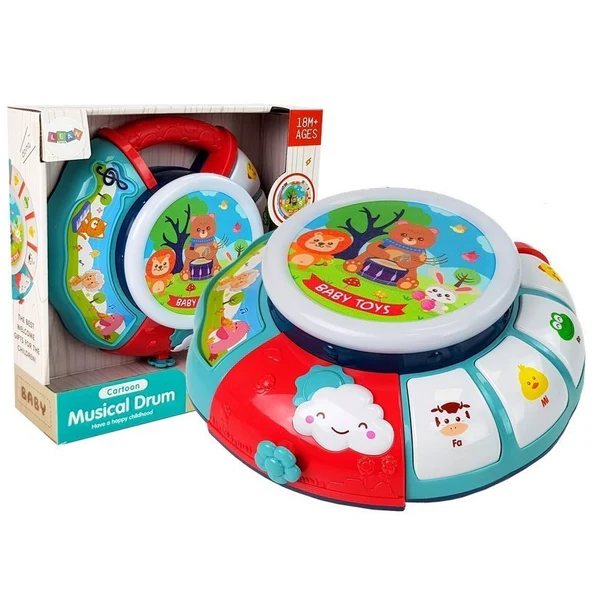 Jie Star Musical Drum – Interactive Light-Up Drum Toy for Kids, Model 25857E | Educational Music Toy with Fun Lights, Sounds, and Rhythmic Play for Early Learning and Development