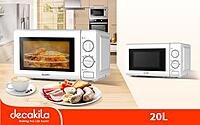 Decakila Microwave Oven With 30 minute Timer, 700W Motor, 20L Capacity and 6 Power Levels (KEMC007W) Decakila Microwave Oven With 30 minute Timer, 700W Motor, 20L Capacity and 6 Power Levels (KEMC007W)
