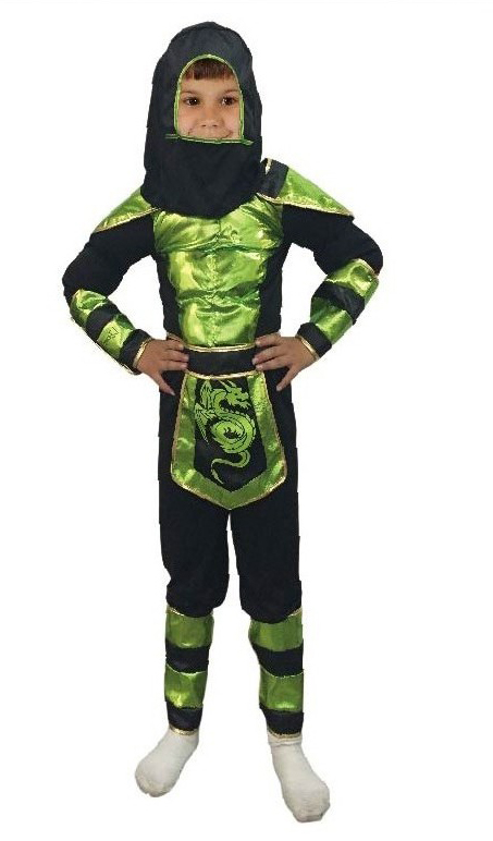 LUCIDA Ninja – Light Green Costume for Kids – Action-Packed Halloween & Roleplay Outfit