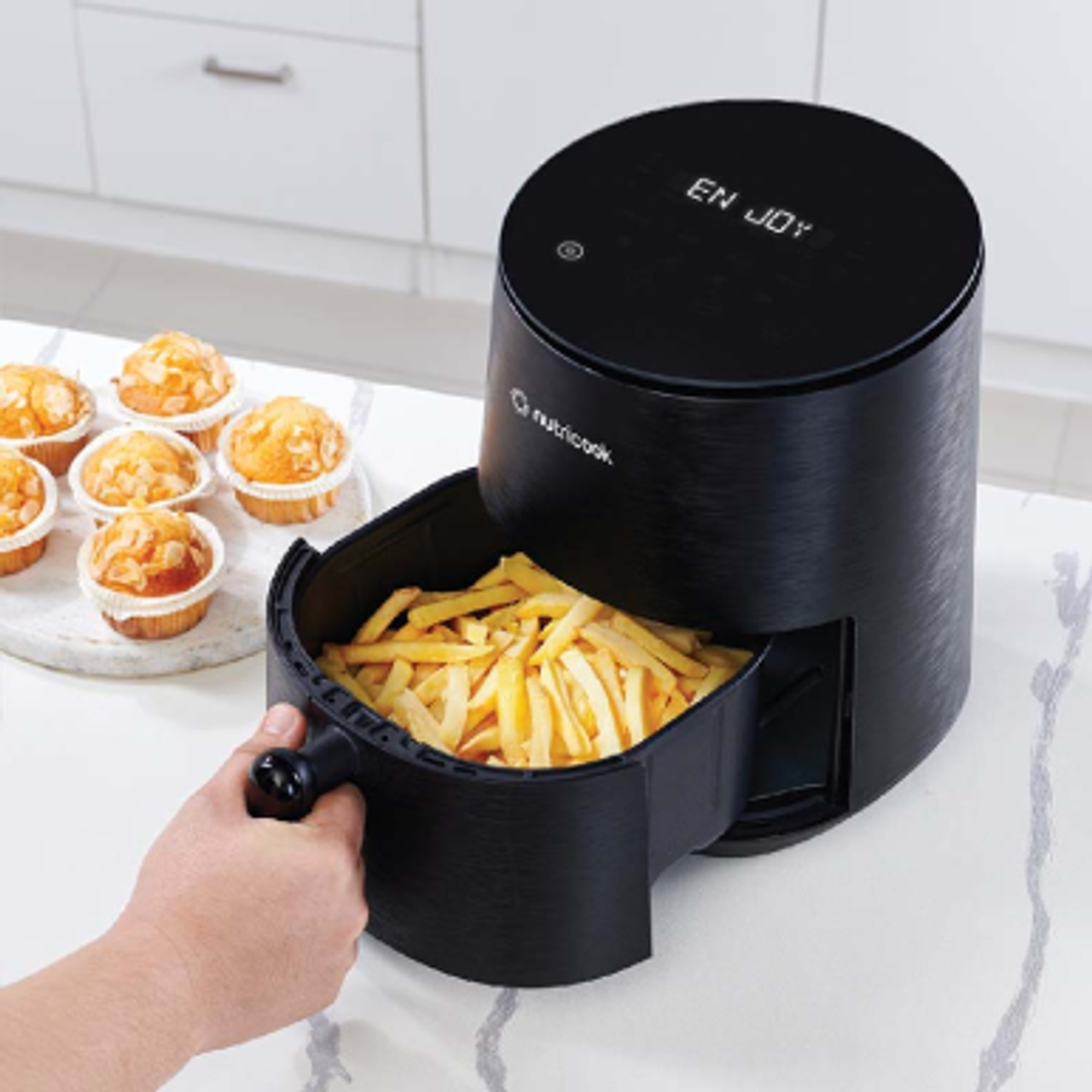 Nutricook Air Fryer Mini v2 3.3L 1500W – Black, NC-AFM033K | Compact Digital Air Fryer
