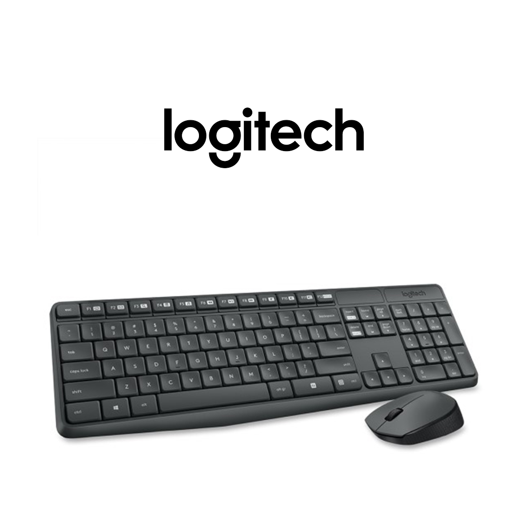Logitech MK290 Wireless Keyboard and Mouse Combo – Full-Size Silent Keyboard with Number Pad, Silent Wireless Mouse with SilentTouch Technology, 2.4GHz Wireless Connection, Long Battery Life